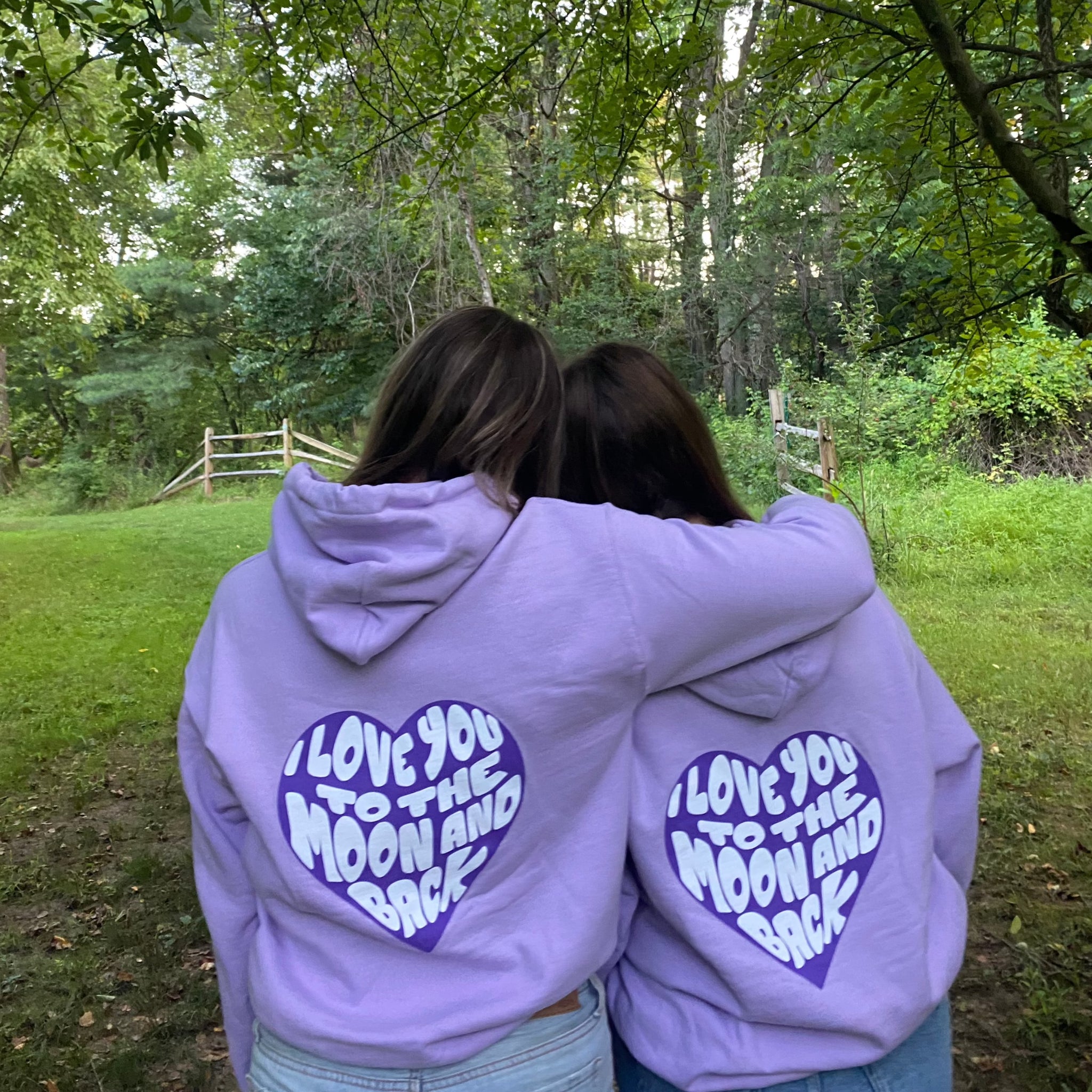I Love You to the Moon and Back Hoodie Purple